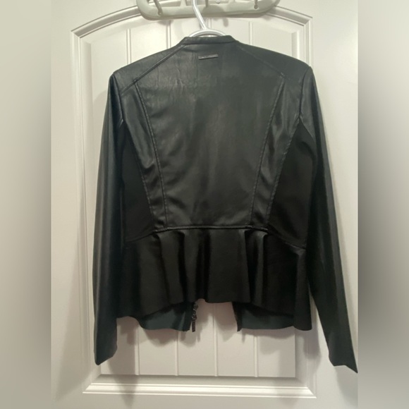 Woman’s black Armani exchange faux leather jacket size medium - Picture 4 of 6